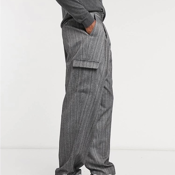 ASOS Gray Striped Cargo Pants - Picture 5 of 11